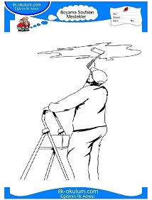 Çocuklar İçin Boyacı Boyama Sayfaları 